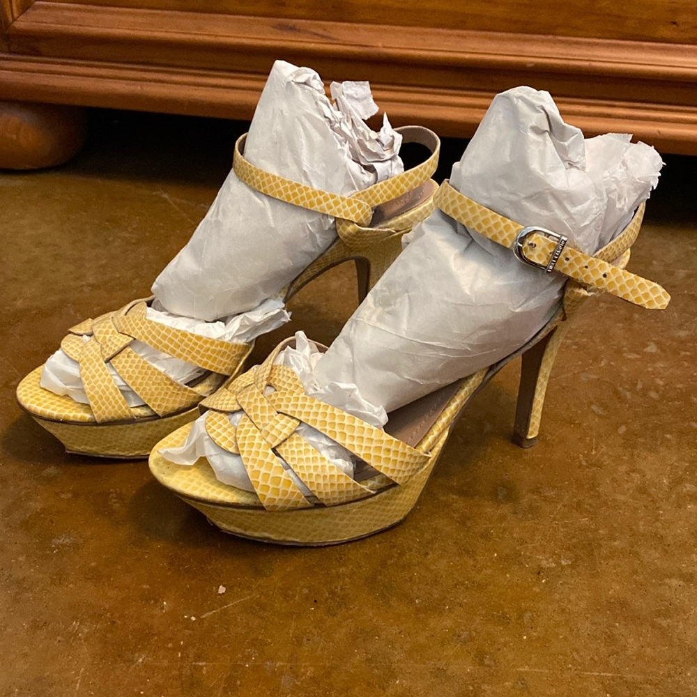 Strappy platform heels